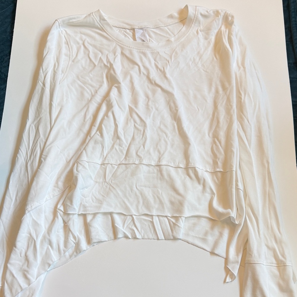 Women's White Long Sleeve Top